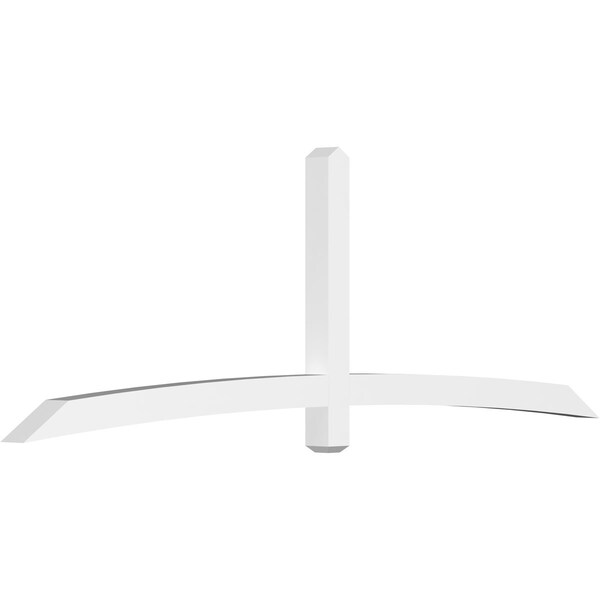 Ekena Millwork Bellingham Architectural Grade PVC Gable Bracket, 108"W x 36"H x 4"D x 4"F, 8/12 Pitch GBP108X36X0404BEL00 - main